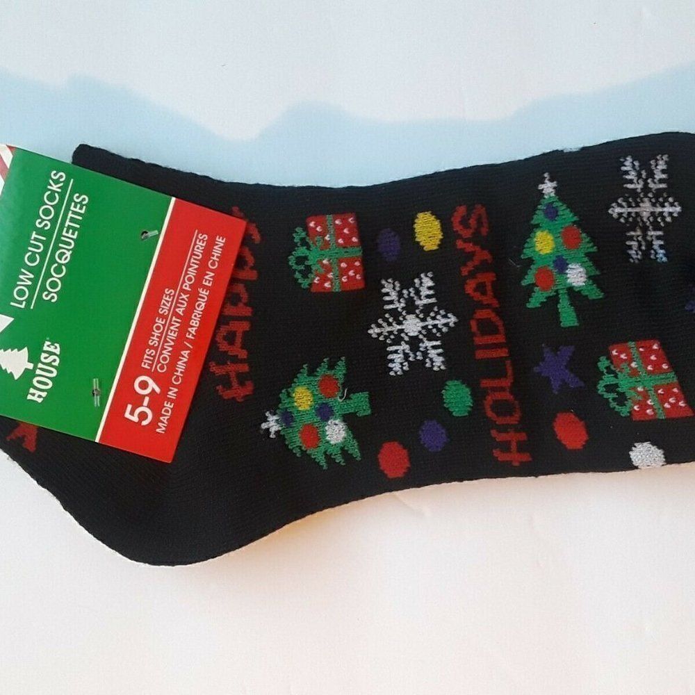 Christmas House Women's Christmas Socks. Fits shoe